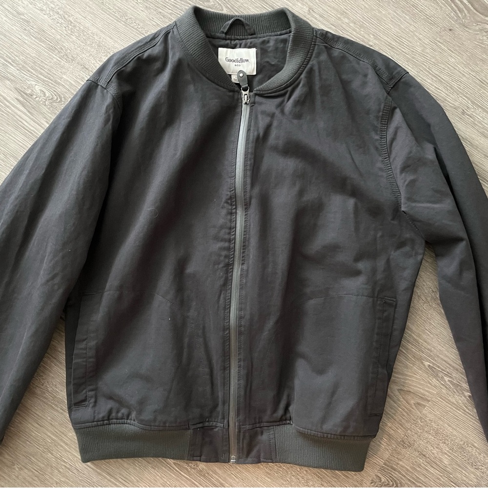 Goodfellow Mens Grey Bomber Jacket